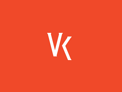 VK Lettermark branding clean identity lettermark logo monogram simple vector