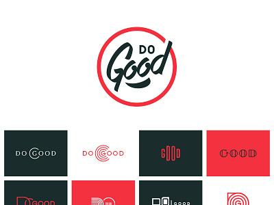 Do Good Type Exploratory branding brush pen design good logo smile type typography university