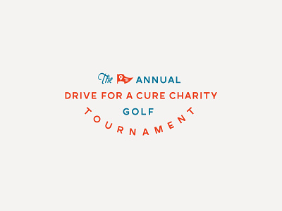 Drive for a Cure cause charity diabetes event golf type typography