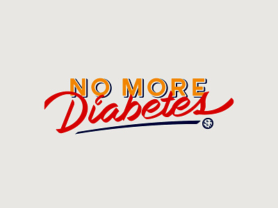 No More Diabetes branding charity design diabetes golf lettering type typography vector