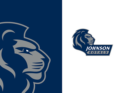 Johnson University Royals athletics branding identity illustration lion logo rebrand sports typography university vector