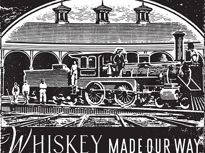 Shipper Box Close Up bourbon illustration liquor packaging spirits train whiskey whiskey and branding