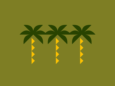 Coastal View pt.2 beach coast coastal design icon icon artwork illustration palm shapes trees tropical