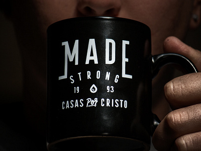 Made Strong bold brand development coffee mug photo strong type typography