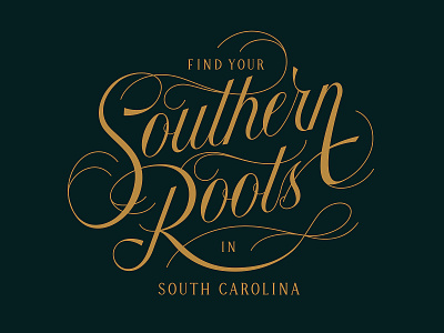 Southern Roots hand drawn lettering roots sc script script lettering serif southern type typography