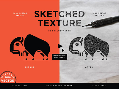 Vector Sketched Texture action add on adobe branding creative market effect illustration illustrator lettering sketch sketchbook texture type typography vector