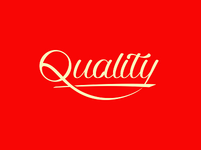 Quality custom design lettering quality script style type typography vector