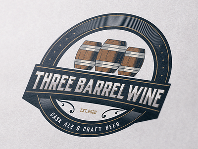 THREE BARREL WINE LOGO MOCKUP branding logo logo design luxury logo vintage vintage logo wine logo