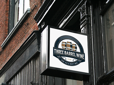 THREE BARREL WINE MOCKUP branding design logo logo design luxury logo vintage vintage logo wine logo