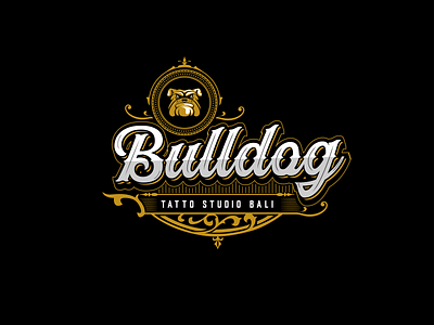 Bulldog Tatto Studio Bali Logo branding design logo logo design luxury logo studio tattoo tattoo design vector vintage vintage logo