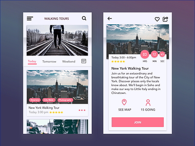 Guided Tours UI Design