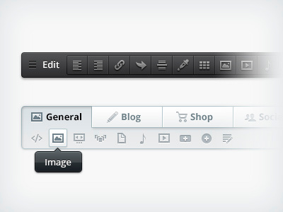 Content Edit Widgets admin blog drag drop edit edit icons interface panel shop ui user interface