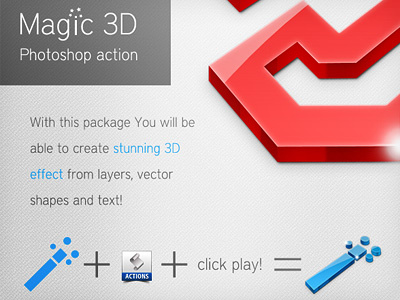 Freebie — Magic 3D Photoshop Action