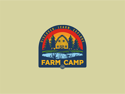 farm camp illustration logo vector vintage