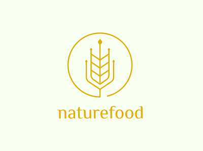 Natural Food Logo branding design flat icon illustrator logo minimal