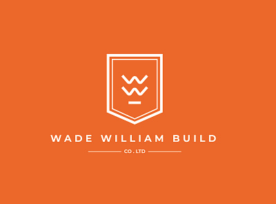 Wade William Logo builder logo corporate corporate design flat logo minimal