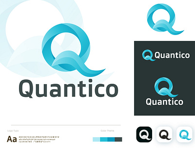 Quantico Q Word Logo branding corporate design logo logo design logodesign q logo q word logo sofikdesign word logo