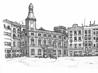 Sketch 1 architecture design drawing gift illustration inkpen picture sketch urban