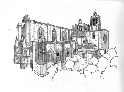 Sketch 12 architecture artwork drawing hand drawn handdrawn illustration inkpen picture realistic realistic drawing sketch urban