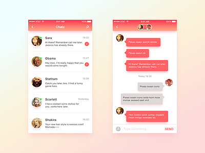 Daily Ui 0613 - chat app chat ui