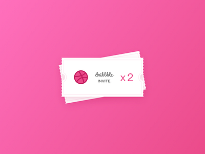 2x Dribbble Invites design dribbble giveaway invitation invitations invite invites ticket