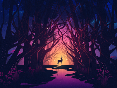 Silent Forest by Justinnnnn🐳 on Dribbble