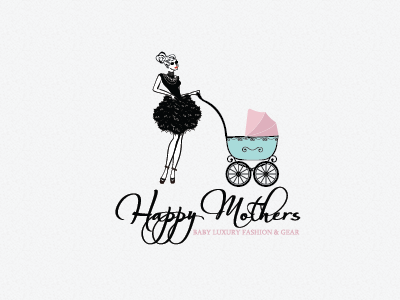 Happy Mothers Exclusive Logo baby boutique clothing dress elegant fashion fashionable feather feminine moms mother trolley