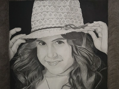 Chica arte retrato artista dibujo