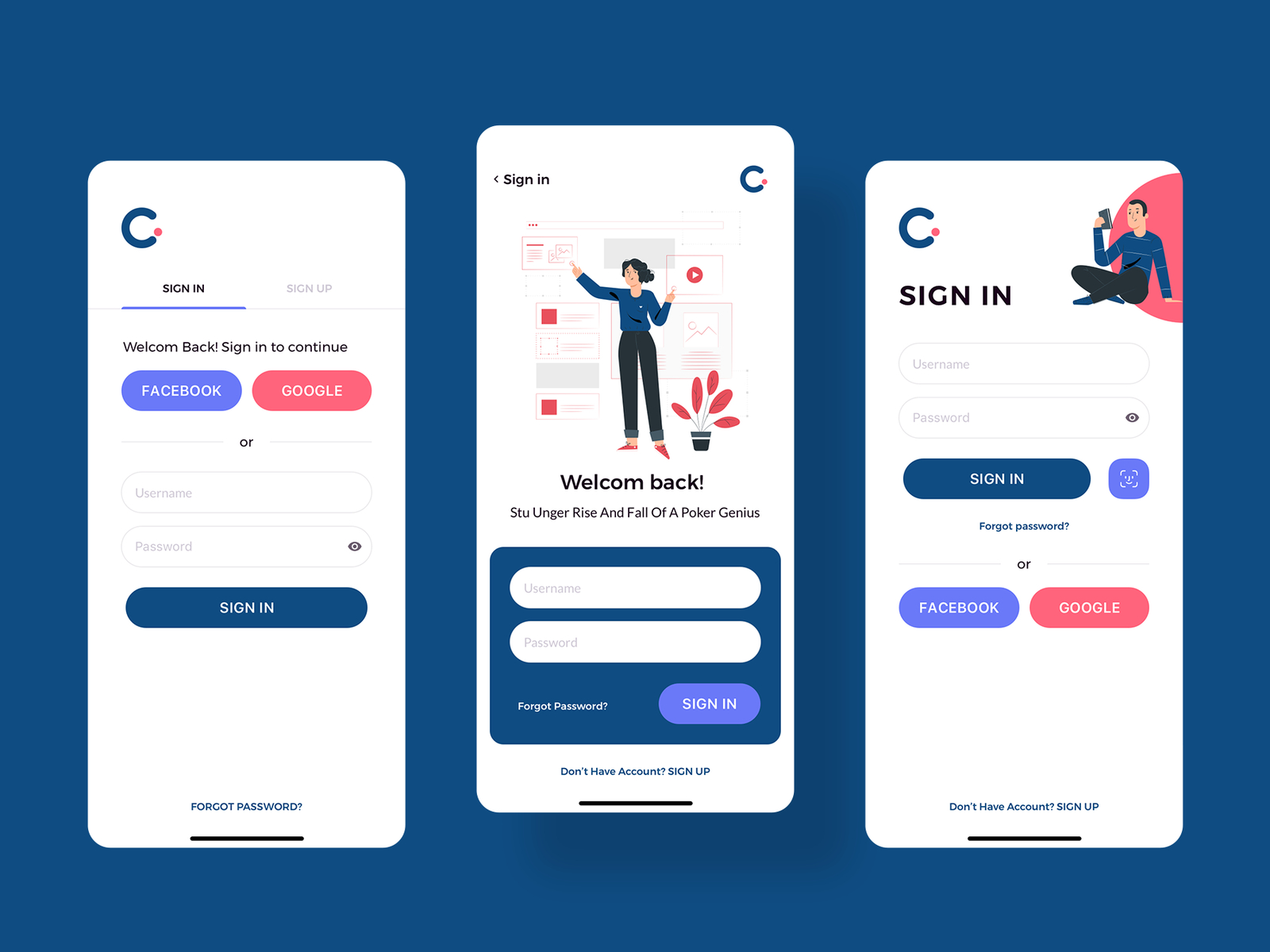 Claka SignIn by Tiep Nguyen on Dribbble