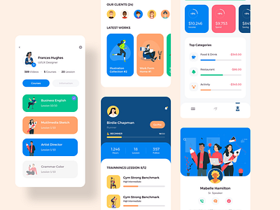 Claka Profile 03 app claka clean design illustration ios kit minimal mobile template ui