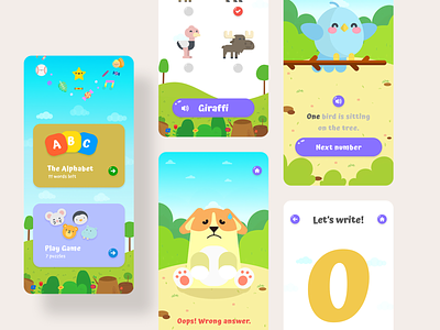 ABC Kids Learning abc app design kid learning mobile ui