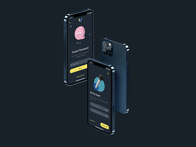 Darkmode Verify app darkmode design forgot ios kit metmoi mobile template ui verify