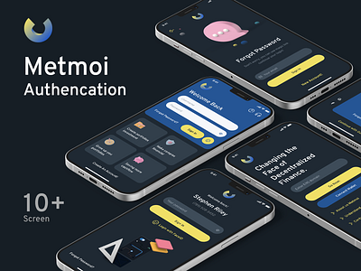 Metmoi Authencation Mobile UI KIT 👻 app darkmode design ios kit metmoi mobile template ui