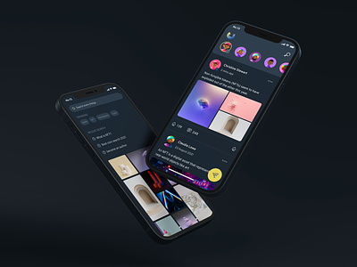 Darkmode Social defi app ios kit metmoi mobile ui sketch social template ui