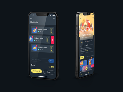 Food & Delivery - Order app darkmode delivery design food ios kit metmoi mobile template ui