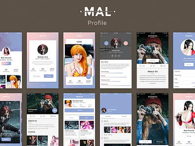 Mal UI Kit - Profile ios kit mal mobile profile rose ui