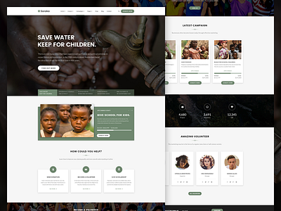 Soraka Homepage 01 charity nonprofit psd soraka template website