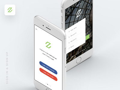 Zade UI KIT - Sign In & Sign Up app design kit minimal mobile sketch template ui xd zade