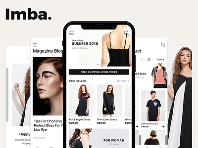 Imba Ui8 app design imba iphonex kit mobie template theme ui website