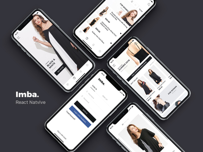 Imba React Native App app design ecommerce imba minimal native react template