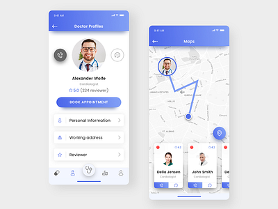 Profile Healer App app design doctor healer iphonex kit mobile template ui