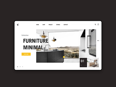 Le Artch Home 01 architecture design furniture minimal template ui vr website