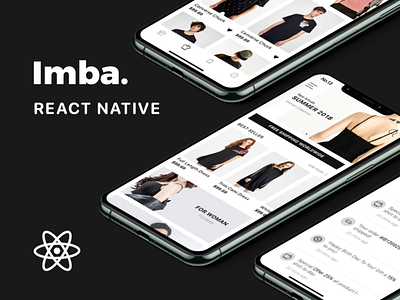 Imba - React Native Template app design ecommerce minimal react react native template ui