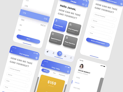 Healer React Native & Flutter app healer ios minimal mobile react native reactjs template ui