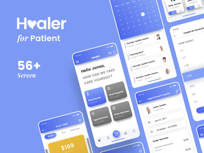 Healer for Patient app design healer ios iphonex kit mobile sketch template ui