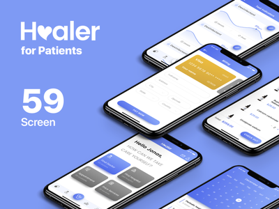 Healer Update Screen app design healer ios iphonex kit minimal mobile template ui