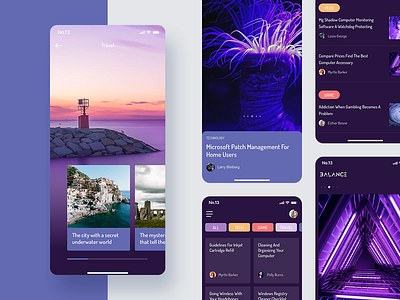 Balance UI KIT - News app balance design ios kit minimal mobile news template ui