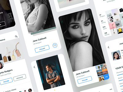 Profile - Zade app design ecommerce ios kit minimal mobile template ui zade