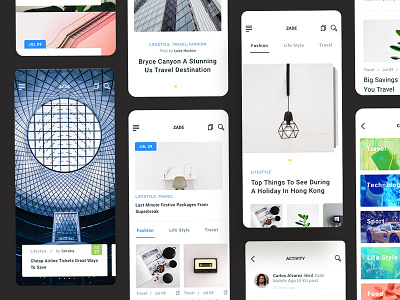 Zade mobile UI KIT - News