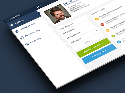 Faculty Portfolio ui ux web app